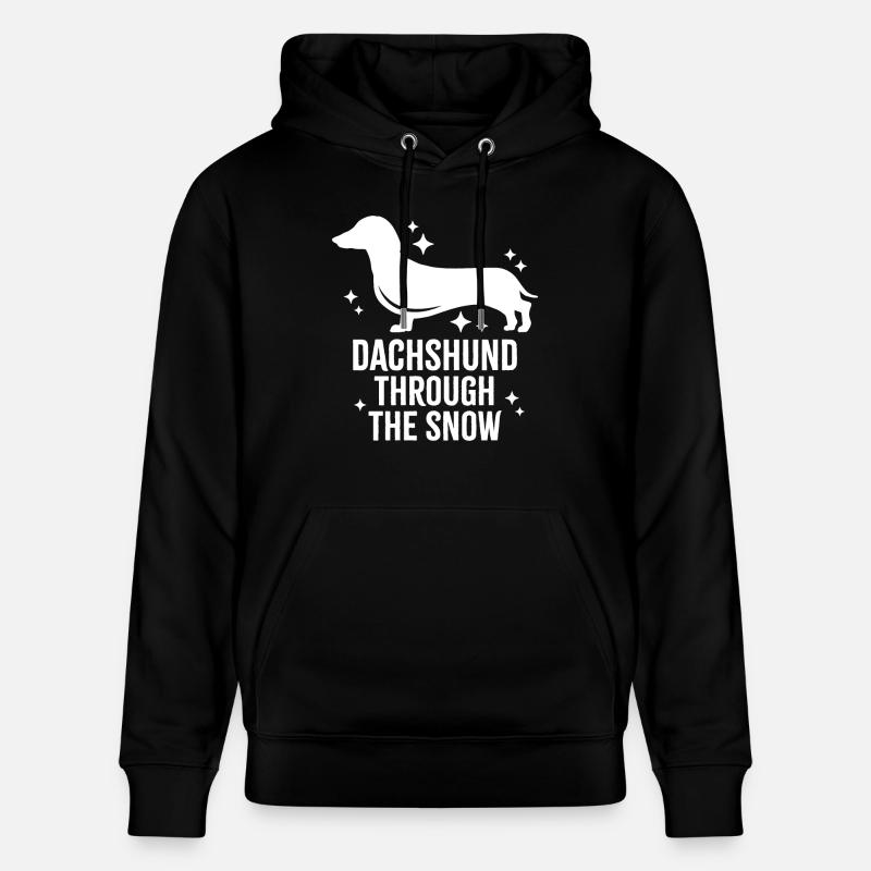 Dackel durch den Schnee - Stanley/Stella Unisex Bio-Hoodie CRUISER  - Schwarz