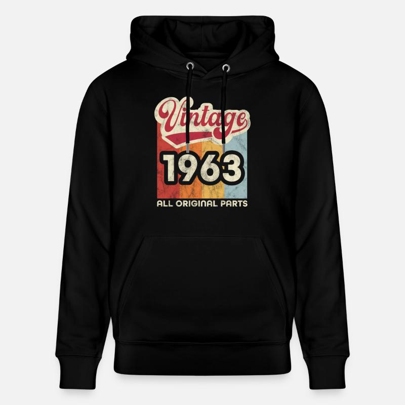 Millésime 1963 - Sweat à capuche bio CRUISER Stanley/Stella Unisexe - noir
