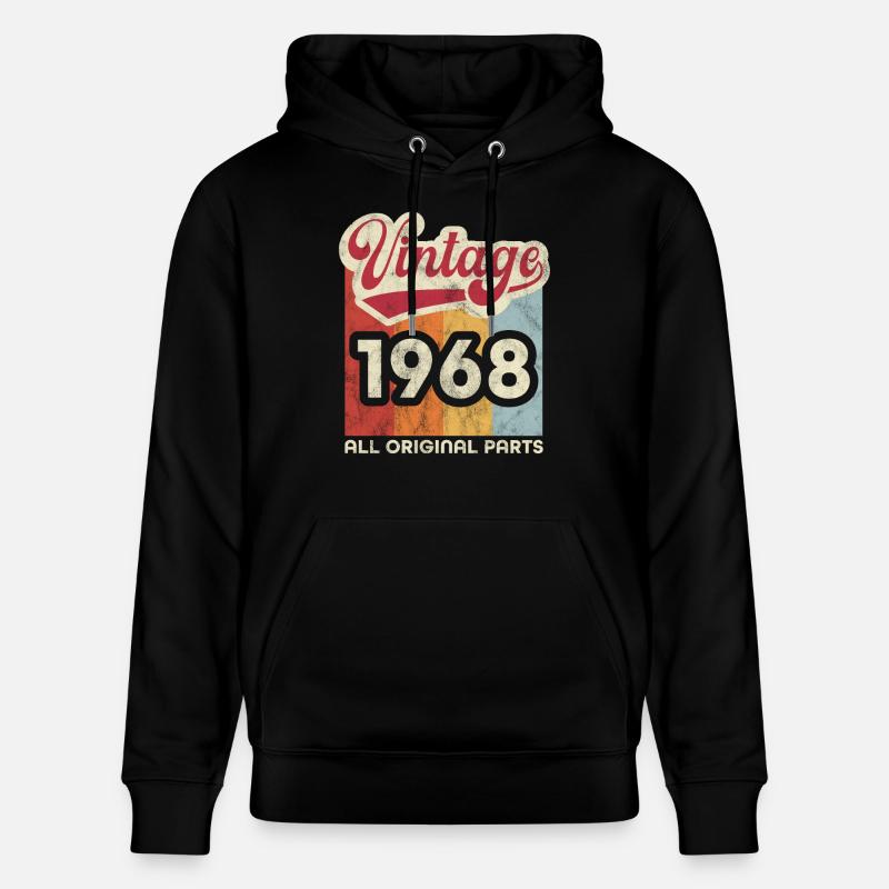 Millésime 1968 - Sweat à capuche bio CRUISER Stanley/Stella Unisexe - noir