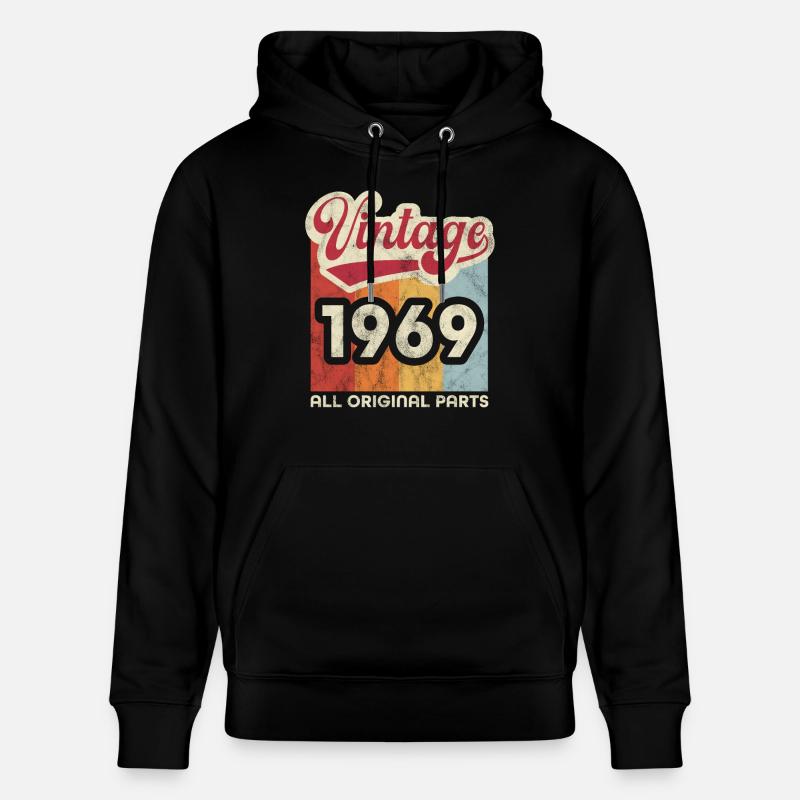 Millésime 1969 - Sweat à capuche bio CRUISER Stanley/Stella Unisexe - noir