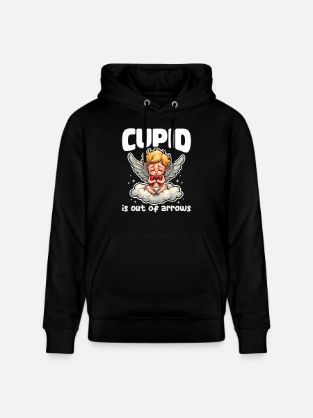 AMOR ER LØBET TØR FOR PILE - VALENTINSDAGSGAVE - Stanley/Stella CRUISER økologisk unisex-hoodie - sort