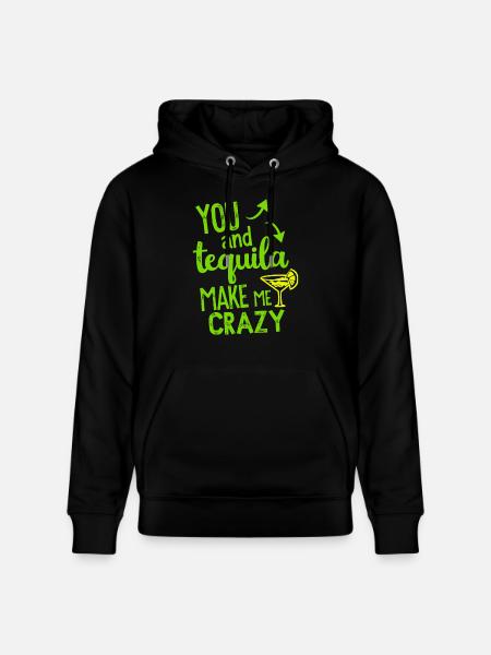 Tequila Party Saying Quote - Stanley/Stella CRUISER Unisex Organic Hoodie - black