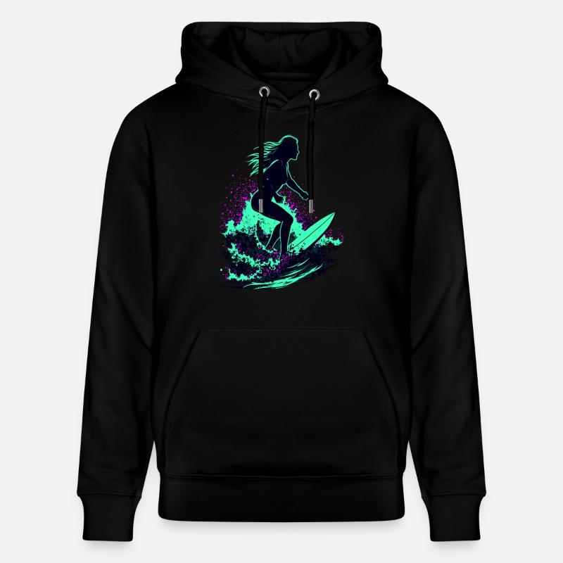 Surfeur élégant Surfer Surfer - Sweat à capuche bio CRUISER Stanley/Stella Unisexe - noir