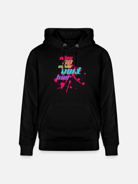 alles bunt - Stanley/Stella Unisex Bio-Hoodie CRUISER  - Schwarz