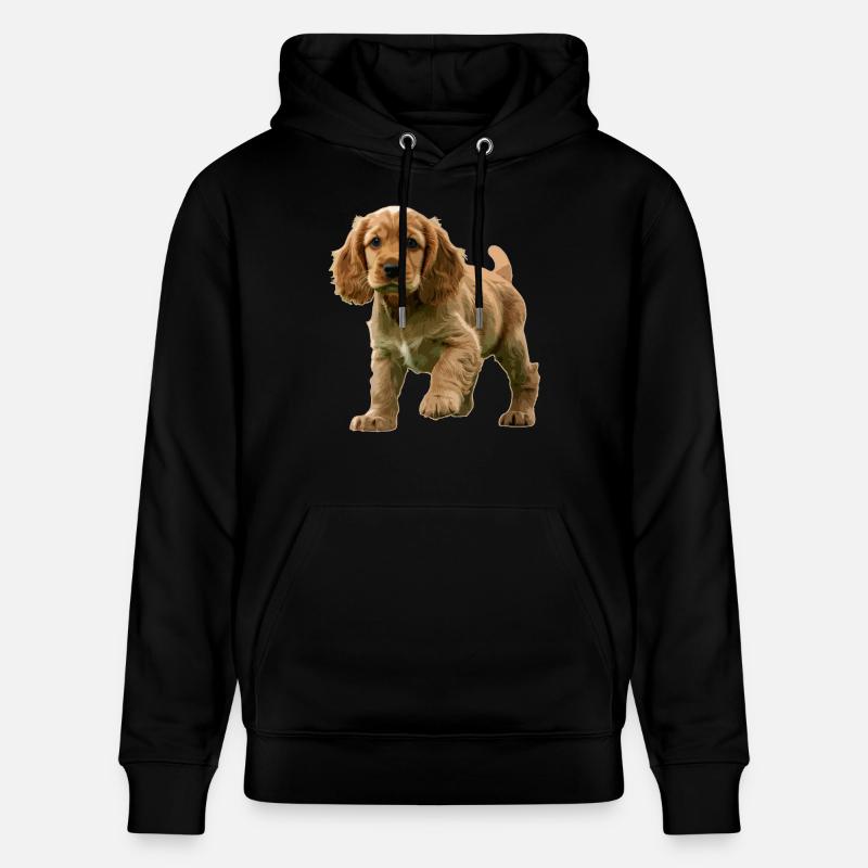 Cocker Spaniel Welpe - Stanley/Stella Unisex Bio-Hoodie CRUISER  - Schwarz