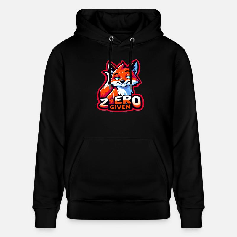 Zéro donné - Illustration de renard - Sweat à capuche bio CRUISER Stanley/Stella Unisexe - noir