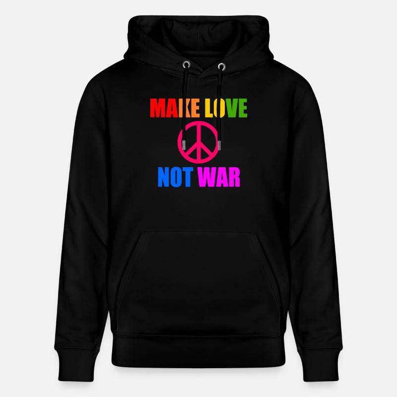Make love not war - Sweat à capuche bio CRUISER Stanley/Stella Unisexe - noir