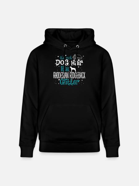 It's Rhodesian Ridgeback Glitter Shirt - Stanley/Stella CRUISER Unisex Organic Hoodie - black