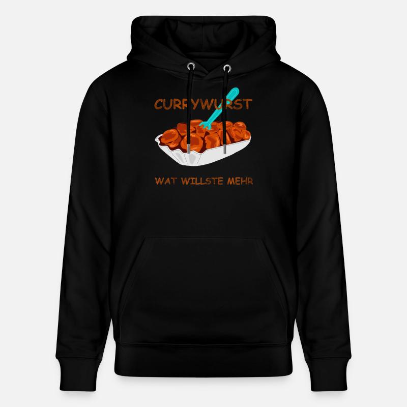 speise currywurst spruch - Stanley/Stella Unisex Bio-Hoodie CRUISER  - Schwarz