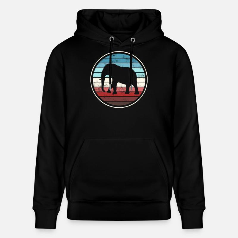 Éléphant éléphant - Sweat à capuche bio CRUISER Stanley/Stella Unisexe - noir