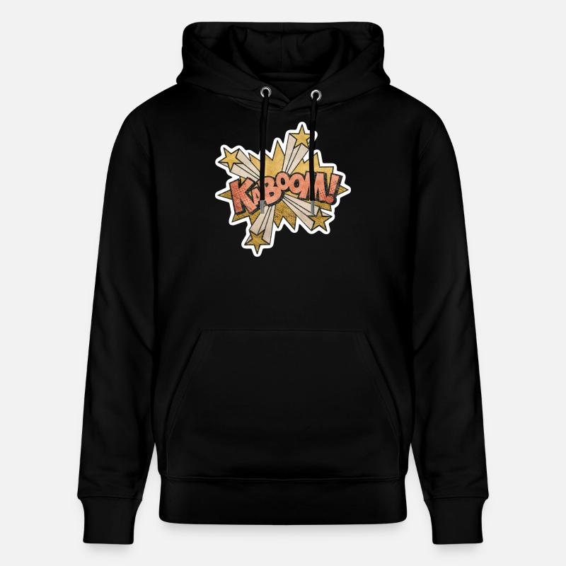 Comic Kabbom Pop Art Action Spruch - Stanley/Stella Unisex Bio-Hoodie CRUISER  - Schwarz