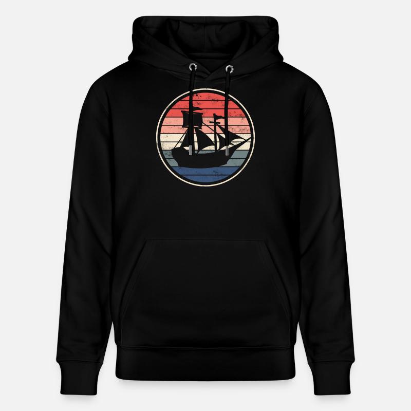 Boot Schiff Segelschiff - Stanley/Stella Unisex Bio-Hoodie CRUISER  - Schwarz