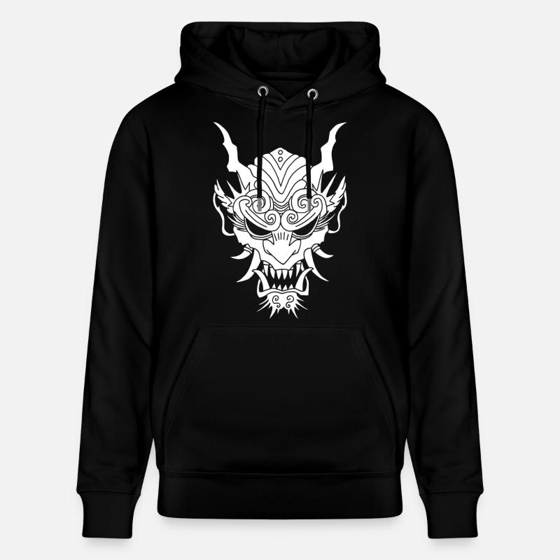 weißer Gothic-Dämon - Stanley/Stella Unisex Bio-Hoodie CRUISER  - Schwarz