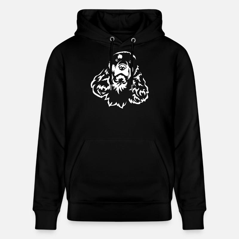 Cocker Spaniel Kopf "Black Edition" - Stanley/Stella Unisex Bio-Hoodie CRUISER - Schwarz