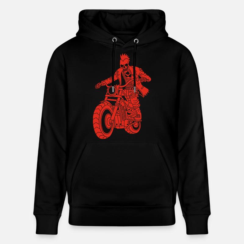Le motard rouge de l'enfer - Sweat à capuche bio CRUISER Stanley/Stella Unisexe - noir