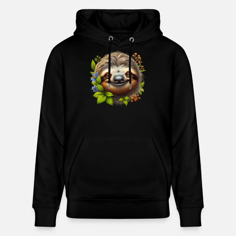 Faultier - Stanley/Stella Unisex Bio-Hoodie CRUISER  - Schwarz