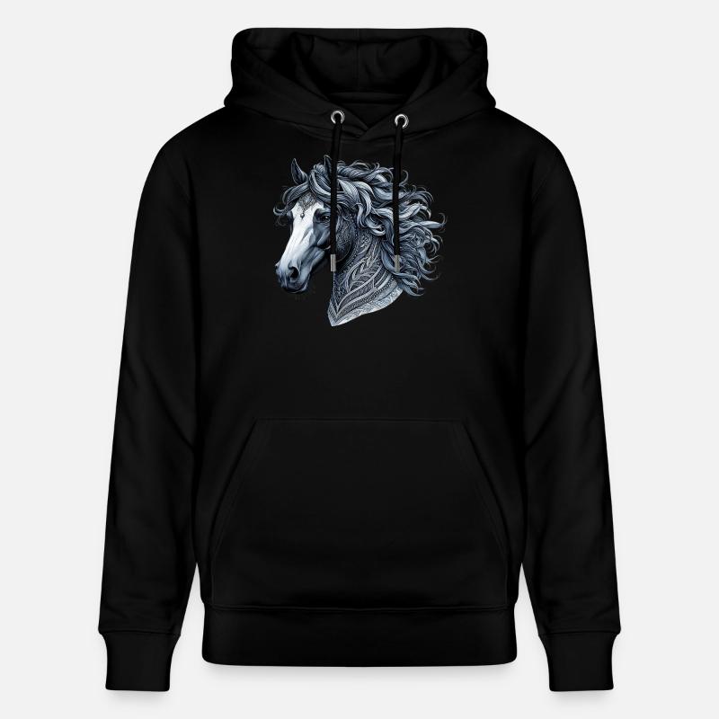 Pferd - Stanley/Stella Unisex Bio-Hoodie CRUISER - Schwarz