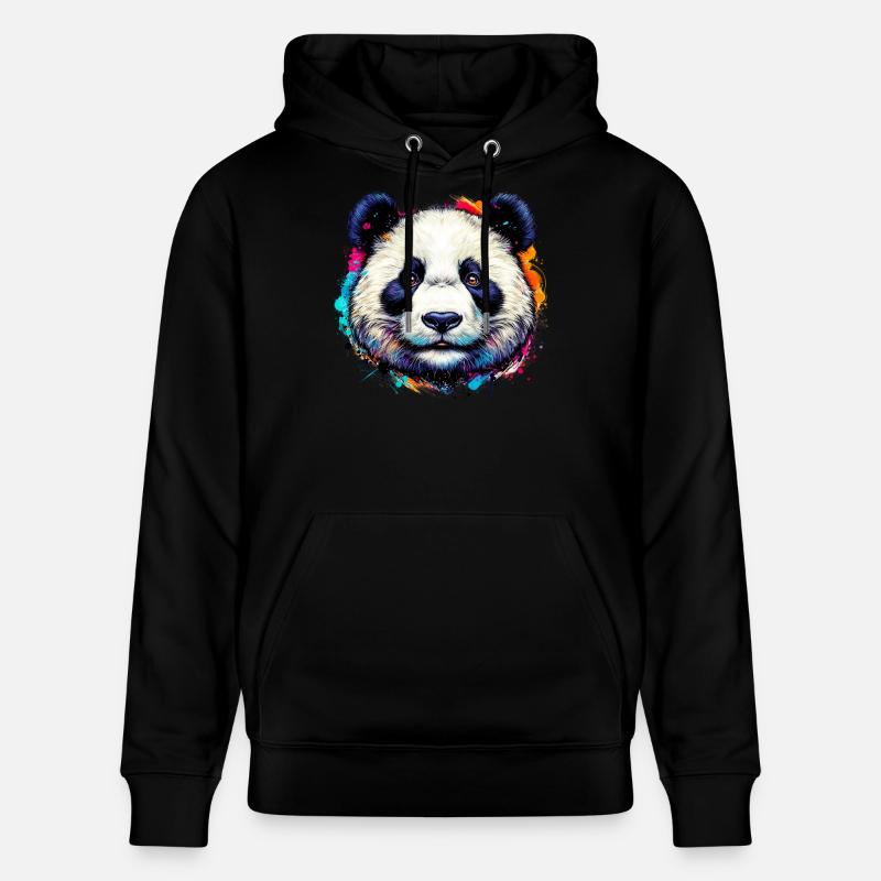 Panda - Stanley/Stella Unisex Bio-Hoodie CRUISER - Schwarz