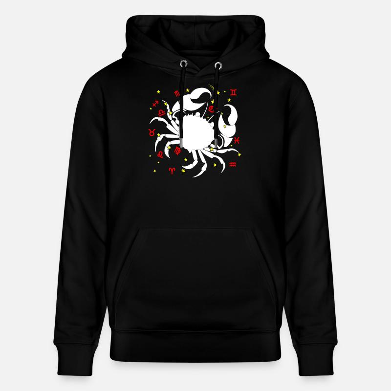 Couleur homard - Sweat à capuche bio CRUISER Stanley/Stella Unisexe - noir