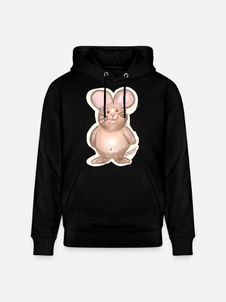 Mouse - Stanley/Stella CRUISER Unisex Organic Hoodie - black