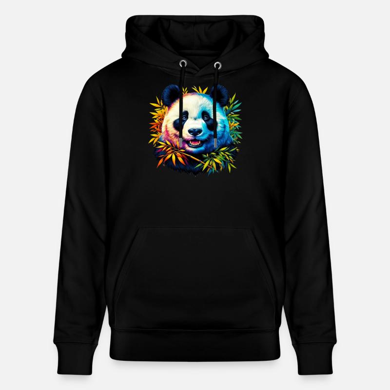 Panda - Stanley/Stella Unisex Bio-Hoodie CRUISER - Schwarz