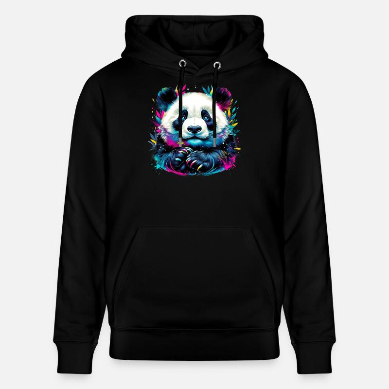 Panda - Sweat à capuche bio CRUISER Stanley/Stella Unisexe - noir