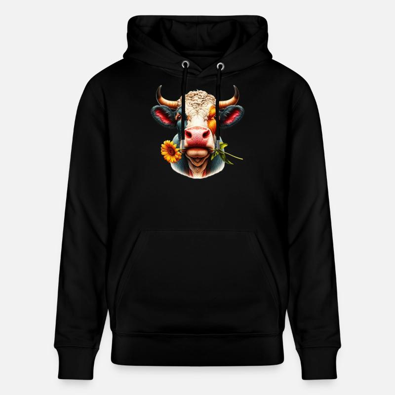 Fleurs de fleur de vache - Sweat à capuche bio CRUISER Stanley/Stella Unisexe - noir