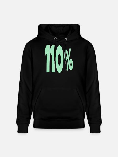 One Hundred and 10 Percent - Stanley/Stella CRUISER Unisex Organic Hoodie - black