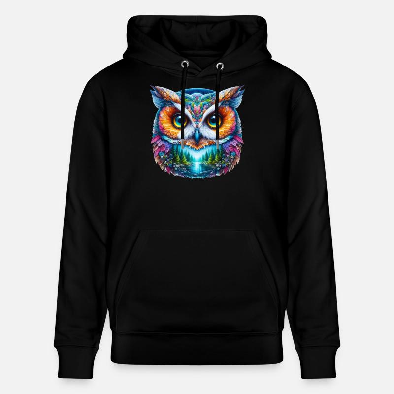 Eule - Stanley/Stella Unisex Bio-Hoodie CRUISER  - Schwarz