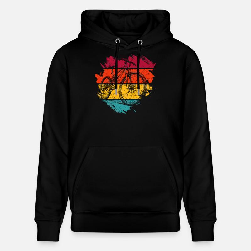 Rétro Vélo Vague Design Abstrait - Sweat à capuche bio CRUISER Stanley/Stella Unisexe - noir