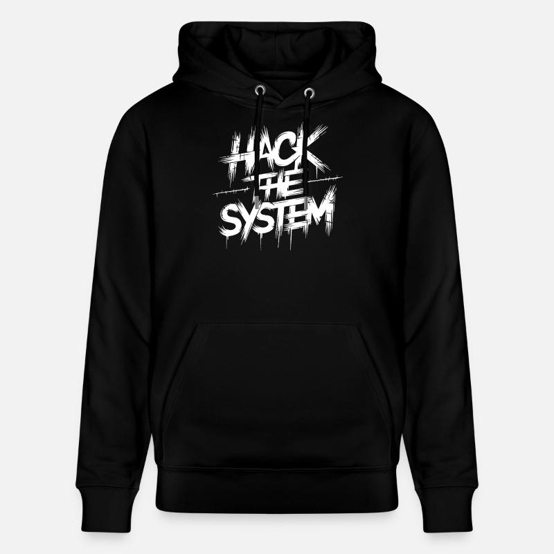 Hack the System Graffiti - Stanley/Stella CRUISER Unisex Organic Hoodie - black