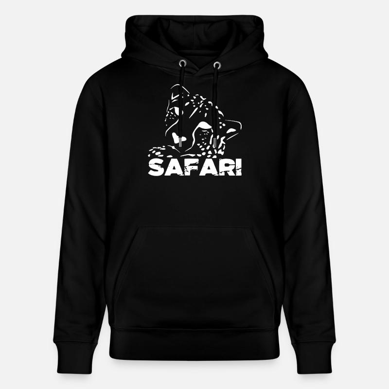 Safari Léopard Silhouette - Sweat à capuche bio CRUISER Stanley/Stella Unisexe - noir