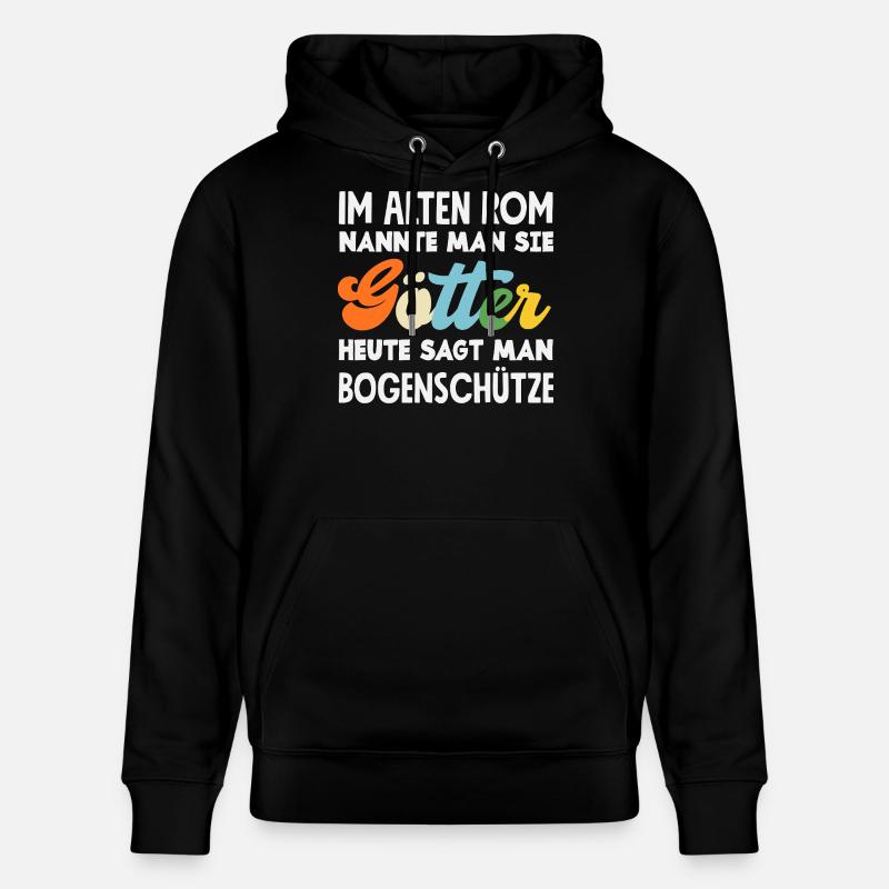 Ich gehe Bogenschießen - Stanley/Stella Unisex Bio-Hoodie CRUISER  - Schwarz