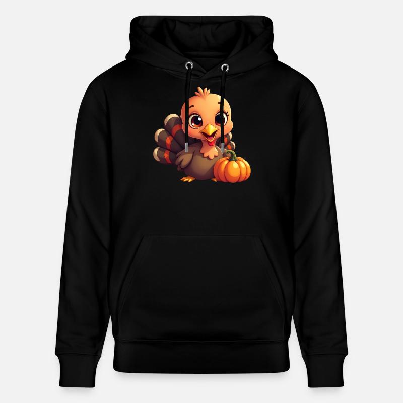 Bébé dinde de Thanksgiving - Sweat à capuche bio CRUISER Stanley/Stella Unisexe - noir