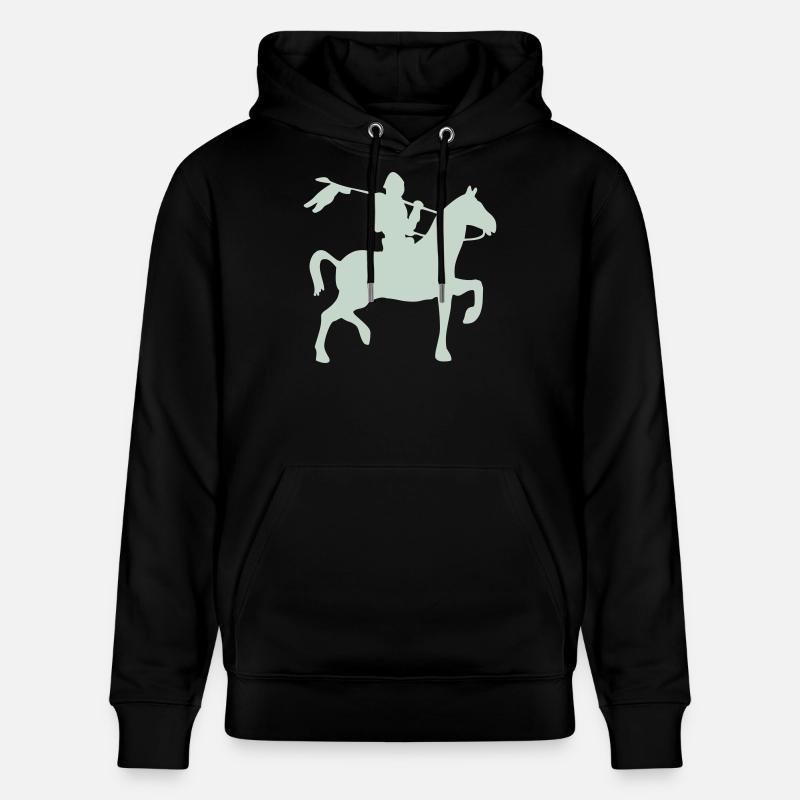 Ritter Krieger auf ein Pferd - Stanley/Stella Unisex Bio-Hoodie CRUISER - Schwarz