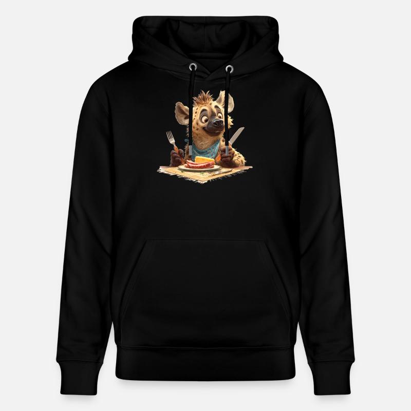 Hyène affamée à table - Sweat à capuche bio CRUISER Stanley/Stella Unisexe - noir