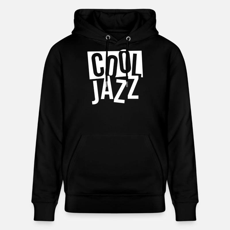 Pile typographique jazz audacieuse - Sweat à capuche bio CRUISER Stanley/Stella Unisexe - noir