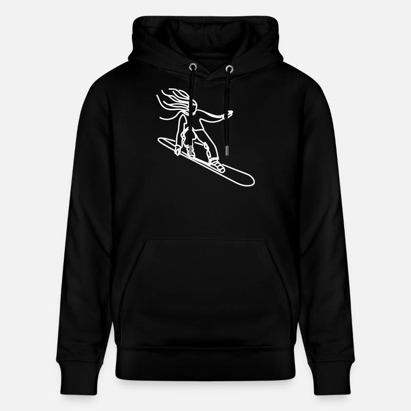 Filles snowboardeuses - Sweat à capuche bio CRUISER Stanley/Stella Unisexe - noir