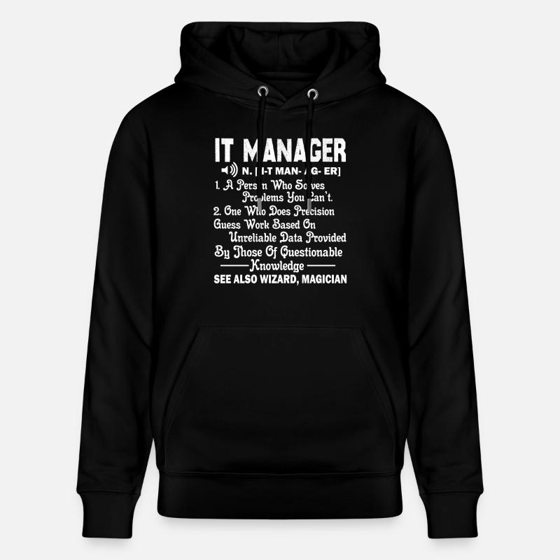 IT Manager IT Manager Definition - Stanley/Stella Unisex Bio-Hoodie CRUISER  - Schwarz