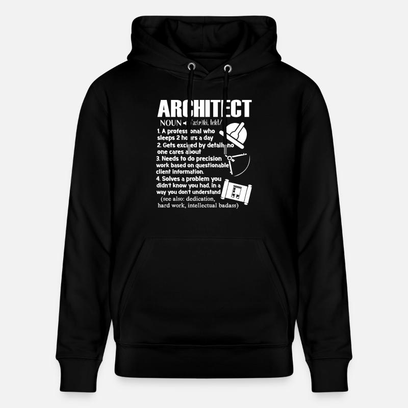 Définition d'architecte - Sweat à capuche bio CRUISER Stanley/Stella Unisexe - noir