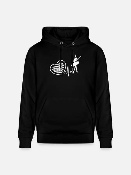 Ballet dancer Ballet dancer Heartbeat - Stanley/Stella CRUISER Unisex Organic Hoodie - black