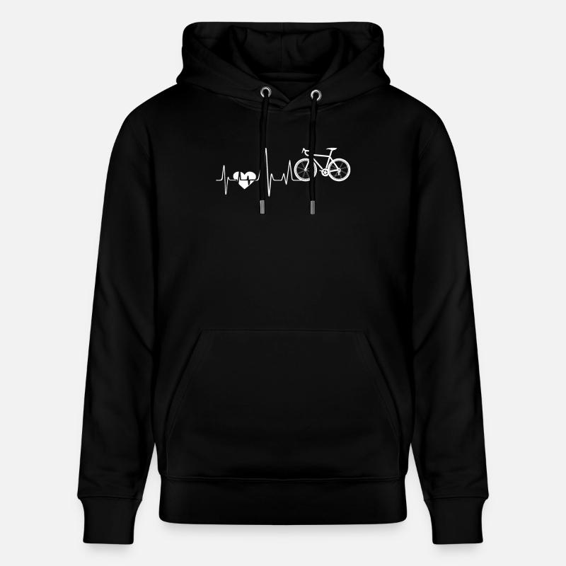 Vélo Bicyclette Heartbeat - Sweat à capuche bio CRUISER Stanley/Stella Unisexe - noir