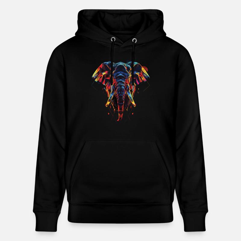 Éléphant - Sweat à capuche bio CRUISER Stanley/Stella Unisexe - noir