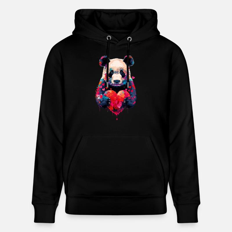 Panda - Sweat à capuche bio CRUISER Stanley/Stella Unisexe - noir
