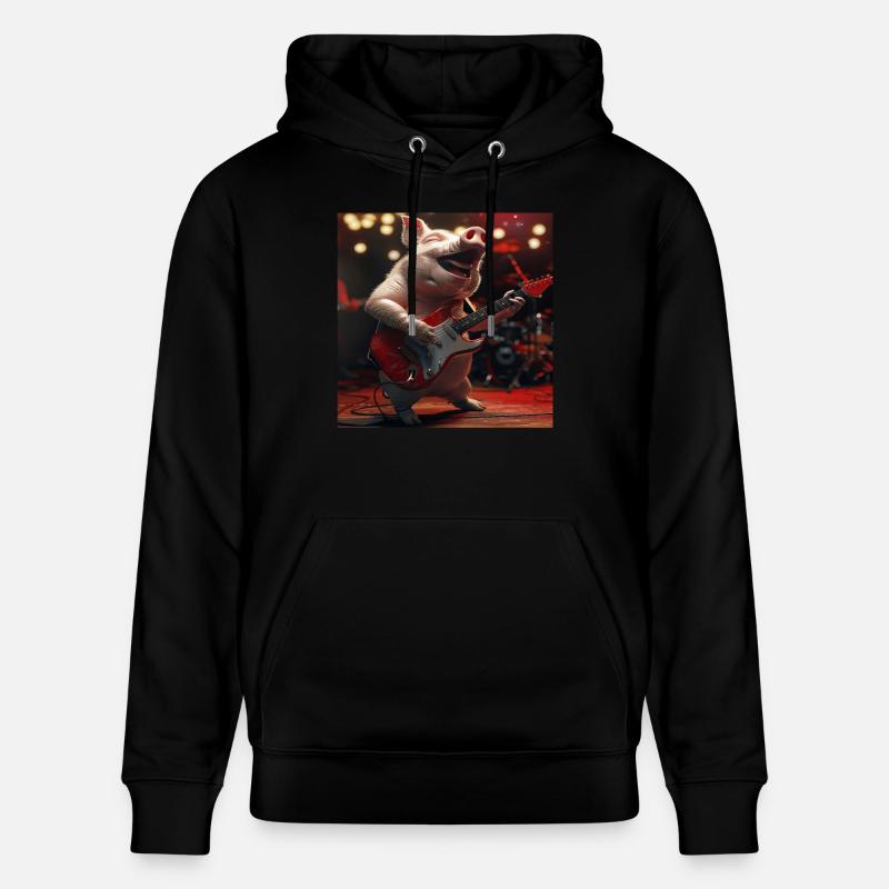 Cochon - Sweat à capuche bio CRUISER Stanley/Stella Unisexe - noir