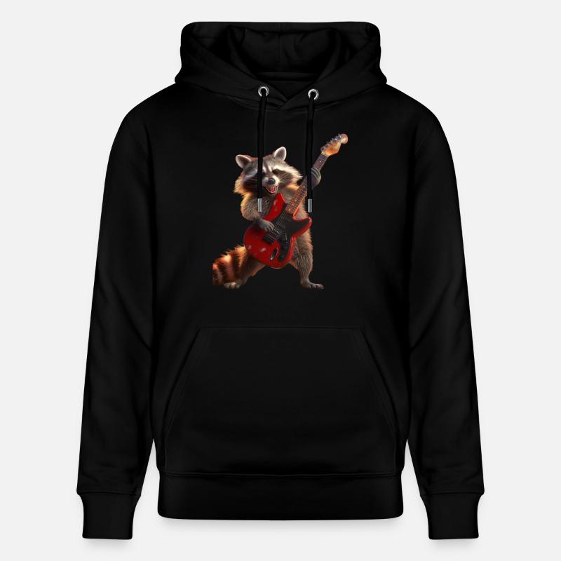 Raton laveur - Sweat à capuche bio CRUISER Stanley/Stella Unisexe - noir