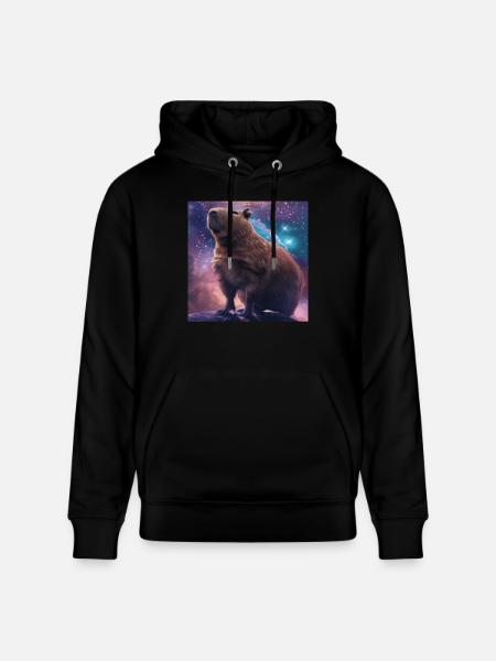 Capybara - Stanley/Stella CRUISER Unisex Organic Hoodie - black