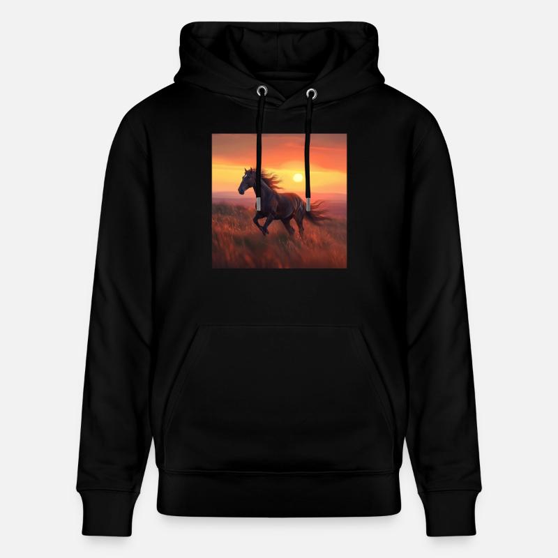 Pferd - Stanley/Stella Unisex Bio-Hoodie CRUISER - Schwarz