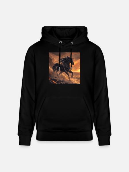 Pferd - Stanley/Stella Unisex Bio-Hoodie CRUISER  - Schwarz