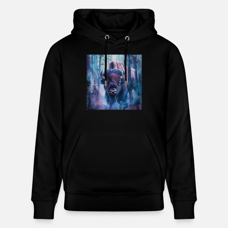 Bison - Sweat à capuche bio CRUISER Stanley/Stella Unisexe - noir